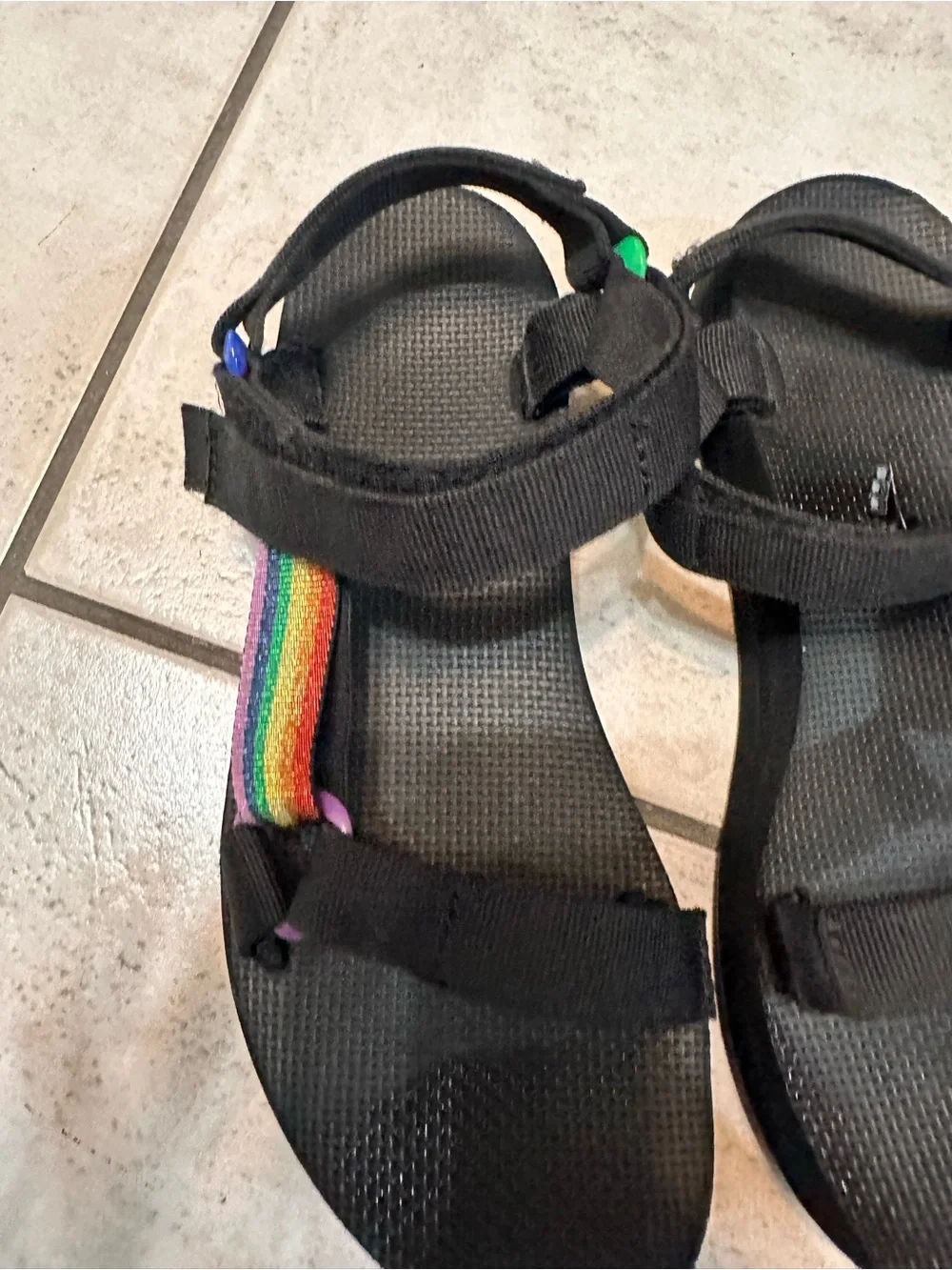 Teva Women's Black Rainbow Strap Sandal Teva Midform Universal Pride 10 - Picture 6 of 16